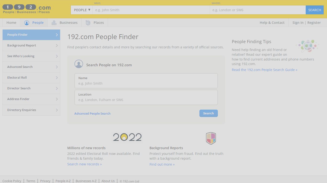 People Search UK - People Finder - 192.com